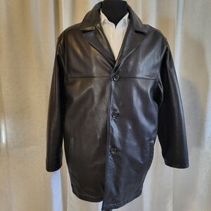 Andrew Marc New York First Class, Premium,Men's Leather Jacket, Size L, Black